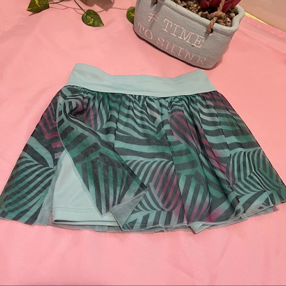 adidas Girl's Printed Mesh Skort Sz 4T - Picture 5 of 12